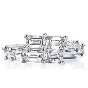 Anniversary band - Together Emerald Wedding Band (3.50 CT. TW.), Italo jewelry - Online Catalog