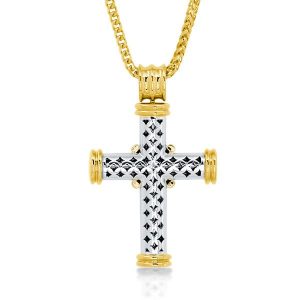Necklaces - Golden Design Round Cut Cross Necklace For Women, Apparel & Accessories, Italo jewelry - Online Catalog