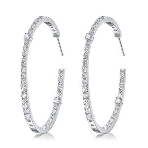 Earrings - Italo Big Hoop Earrings For Women Sterling SIlver Earrings, Apparel & Accessories, Italo jewelry - Online Catalog