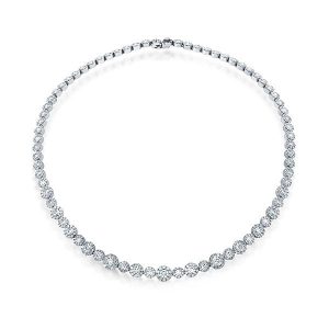 Necklaces - Classic Halo Round Cut Cool Necklace, Apparel & Accessories, Italo jewelry - Online Catalog