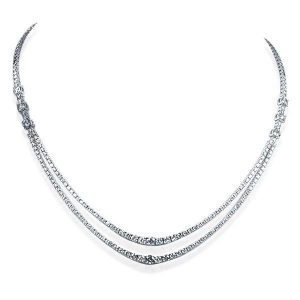 Necklaces - Unique Design Round Cut Double Chain Necklace, Apparel & Accessories, Italo jewelry - Online Catalog