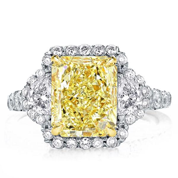 halo engagement rings - Italo Yellow Topaz Ring 3 Stone Engagement Ring Affordable, Italo jewelry - Online Catalog