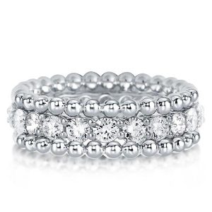 Eternity band - Round Cut Triple Row Eternity Wedding Band, Apparel & Accessories, Italo jewelry - Online Catalog