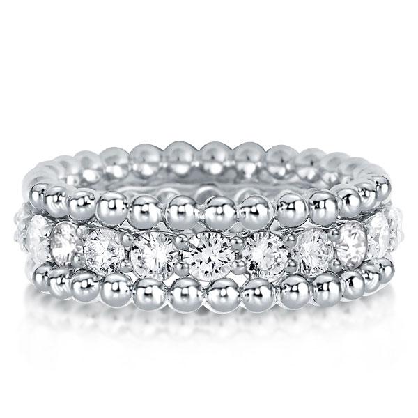 Eternity band - Round Cut Triple Row Eternity Wedding Band, Apparel & Accessories, Italo jewelry - Online Catalog