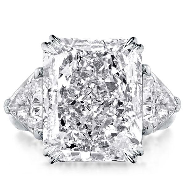 three stone engagement rings - Italo Radiant Cut Engagement Ring 3 Stone Engagement Ring, Italo jewelry - Online Catalog