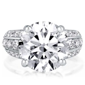 unique engagement rings - Half Eternity Three Row Classic Round Engagement Ring, Italo jewelry - Online Catalog