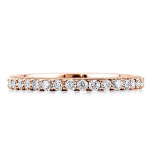 Eternity band - Classic Rose Gold Round Cut Wedding Band, Apparel & Accessories, Italo jewelry - Online Catalog