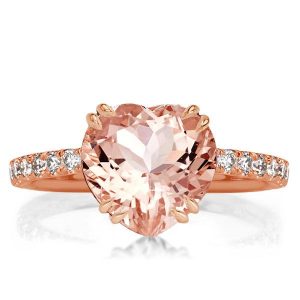 classic engagement rings - Italo Pink Ring Heart Cut Engagement Ring Affordable, Italo jewelry - Online Catalog