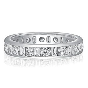 Eternity band - Classic Round & Baguette Wedding Band, Apparel & Accessories, Italo jewelry - Online Catalog