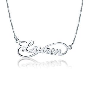 personalized necklaces - Personalized Love Nameplate Infinity Necklace, Italo jewelry - Online Catalog