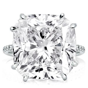 Unique rings - Double Prong Cushion Cut Engagement Ring, Italo jewelry - Online Catalog