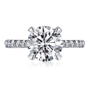 classic engagement rings - Unique Four Prong Round Cut Engagement Ring, Italo jewelry - Online Catalog