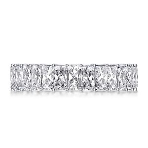 eternity band - White Eternity Radiant Cut Wedding Band, Italo jewelry - Online Catalog