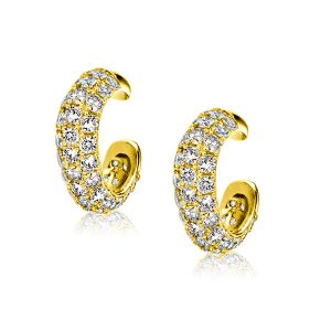 Earrings - Golden Round Cut Cuff Earrings, Apparel & Accessories, Italo jewelry - Online Catalog