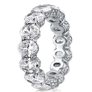 Eternity band - Classic Eternity Shared Prong Oval Cut Wedding Band, Apparel & Accessories, Italo jewelry - Online Catalog
