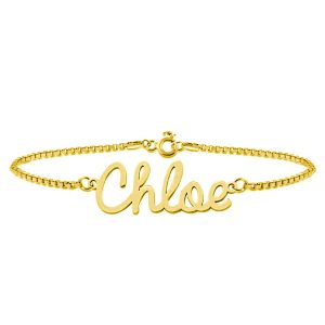 bracelets - Personalized Name Bracelet In Golden, Italo jewelry - Online Catalog