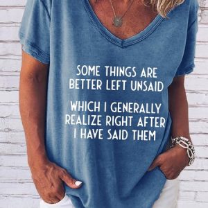 Some Things Are Better Left Unsaid Funny T-shirt, T-shirts, Lilicloth.com