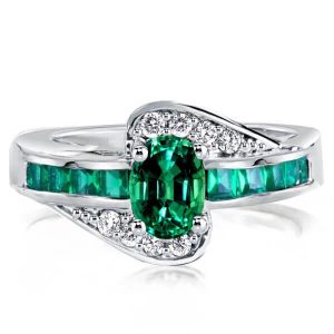 Unique engagement Rings - Italo Oval Cut Emerald Engagement Ring Unique Engagement Ring Affordable, Italo jewelry - Online Catalog