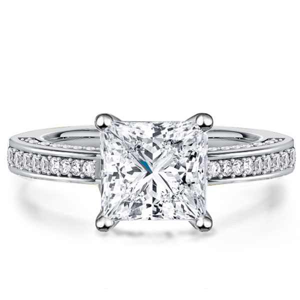 Classic rings - Classic Princess Cut Engagement Ring (2.34 CT. TW.), Apparel & Accessories, Italo jewelry - Online Catalog