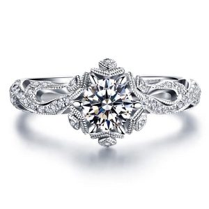 unique engagement rings - Italo Vintage Engagement Ring Filigree Affordable Unique Engagement Ring, Italo jewelry - Online Catalog