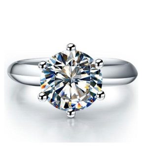 classic engagement rings - Italo Six-Prong Solitaire Engagement Ring With Knife Edge Shank, Italo jewelry - Online Catalog