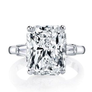 Classic rings - Italo Three Stone Created White Sapphire Engagement Ring, Apparel & Accessories, Italo jewelry - Online Catalog