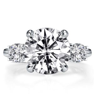 Classic rings - Italo Three Stone Created White Sapphire Engagement Ring, Apparel & Accessories, Italo jewelry - Online Catalog