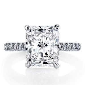 classic engagement rings - Italo Radiant Solitaire Created White Sapphire Engagement Ring, Italo jewelry - Online Catalog