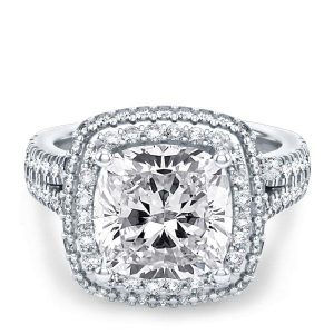 unique engagement rings - Italo Cushion Cut Engagement Ring Halo Ring Affordable, Italo jewelry - Online Catalog