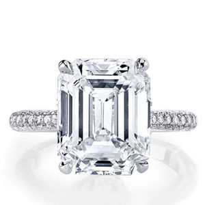 classic engagement rings - Italo Classic Emerald Created White Sapphire Engagement Ring, Italo jewelry - Online Catalog