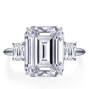 Classic rings - Italo Emerald Cut Engagement Ring 3 Stone Ring Affordable, Apparel & Accessories, Italo jewelry - Online Catalog