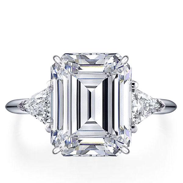 classic engagement rings - Italo Emerald Cut Engagement Ring 3 Stone Ring Promise Ring, Italo jewelry - Online Catalog