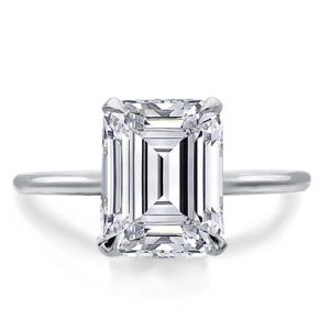 classic engagement rings - Italo Emerald Cut Engagement Ring Solitaire Ring Affrodable, Italo jewelry - Online Catalog