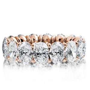 Eternity band - Rose Gold Oval Eternity Wedding Band, Apparel & Accessories, Italo jewelry - Online Catalog