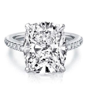 classic engagement rings - Italo Cushion Cut Engagement Ring Hidden Halo Engagement Ring, Italo jewelry - Online Catalog