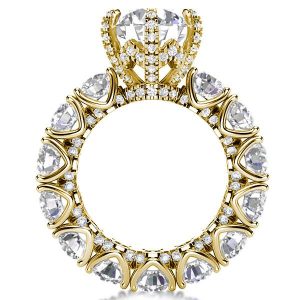 unique engagement rings - Golden Eternity Round Engagement Ring, Italo jewelry - Online Catalog