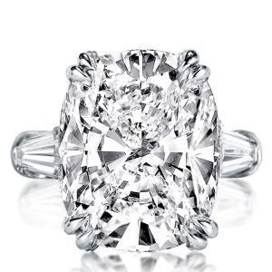 classic engagement rings - Cushion Three Stone Engagement Ring, Italo jewelry - Online Catalog