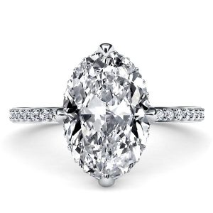 Classic rings - Italo Classic Oval Created White Sapphire Engagement Ring, Apparel & Accessories, Italo jewelry - Online Catalog