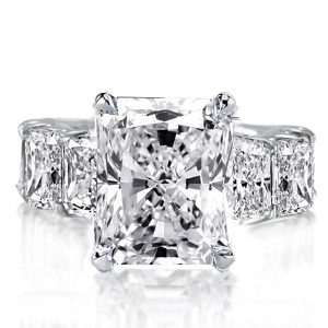 unique engagement rings - Italo Radiant Cut Engagement Ring Affordable With Eternity Shank, Italo jewelry - Online Catalog