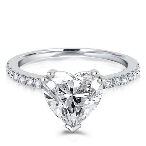 classic engagement rings - Italo Classic Heart Created White Sapphire Engagement Ring, Italo jewelry - Online Catalog