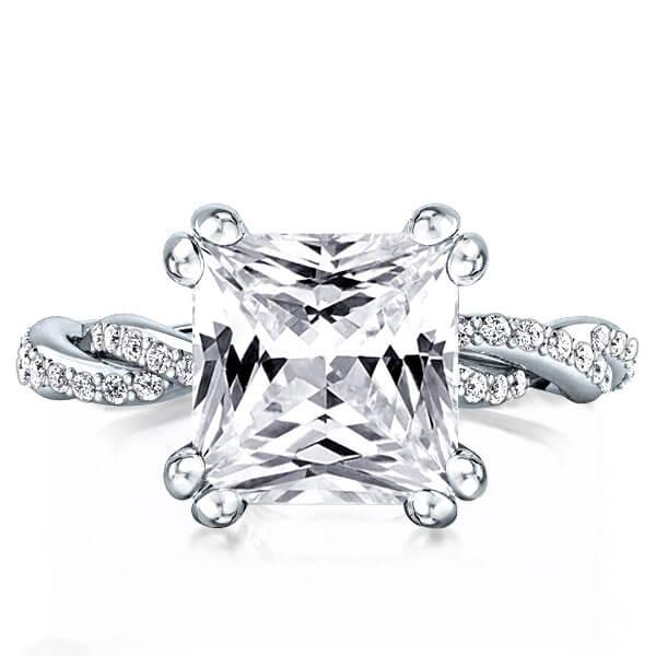 Classic rings - Eternity Twist Shank Double Prong Engagement Ring (2.24CT. TW.), Apparel & Accessories, Italo jewelry - Online Catalog