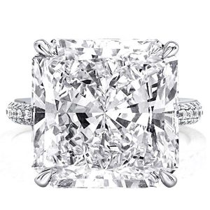 unique engagement rings - Hidden Halo Radiant Engagement Ring(13.25 CT. TW.), Italo jewelry - Online Catalog