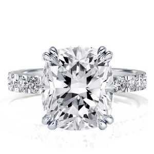 classic engagement rings - Double Prong Cushion Engagement Ring, Italo jewelry - Online Catalog