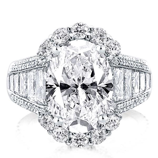 halo engagement rings - Halo Oval Engagement Ring(7.25 CT. TW.), Italo jewelry - Online Catalog