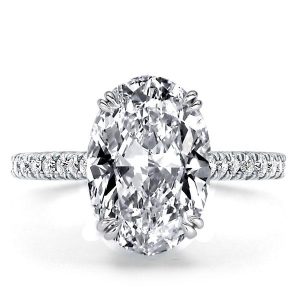 classic engagement rings - Italo Oval Cut Engagement Ring Affordable With Double Prong, Italo jewelry - Online Catalog