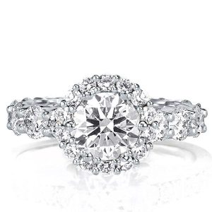 Halo Engagement Rings - Halo Round Engagement Ring(4.5 CT. TW.), Italo jewelry - Online Catalog