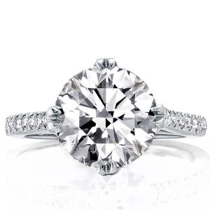classic engagement rings - Double Prong Round Engagement Ring(5.46 CT. TW.), Italo jewelry - Online Catalog