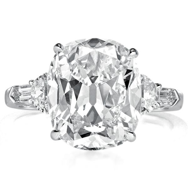Three stone rings - Five Stone Cushion Cut Engagement Ring, Three stone rings, Italo jewelry - Online Catalog