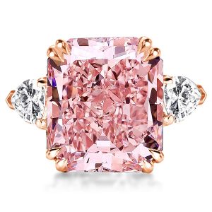Three stone rings - Italo Pink Ring Radiant Cut Three Stone Engagement Ring, Three stone rings, Italo jewelry - Online Catalog