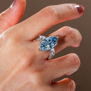 Three stone rings - Italo Blue Topaz Ring Marquise Engagement Ring Affordable, Three stone rings, Italo jewelry - Online Catalog